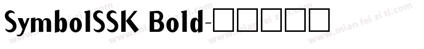 SymbolSSK Bold字体转换